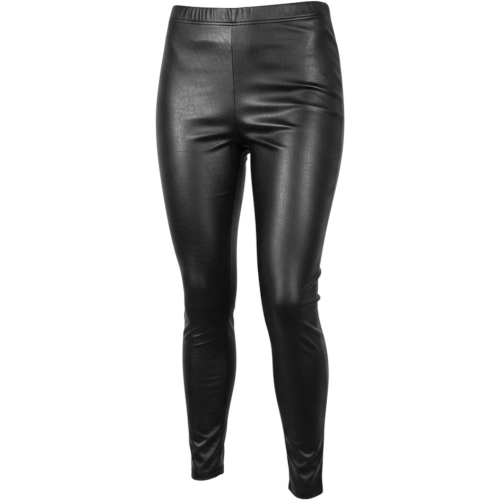 Fashion Nova Womens Black Faux Leather High Waisted Leggings Pants
